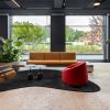 Interior design of the spacious 300 m² lobby of New Hanza office building completed