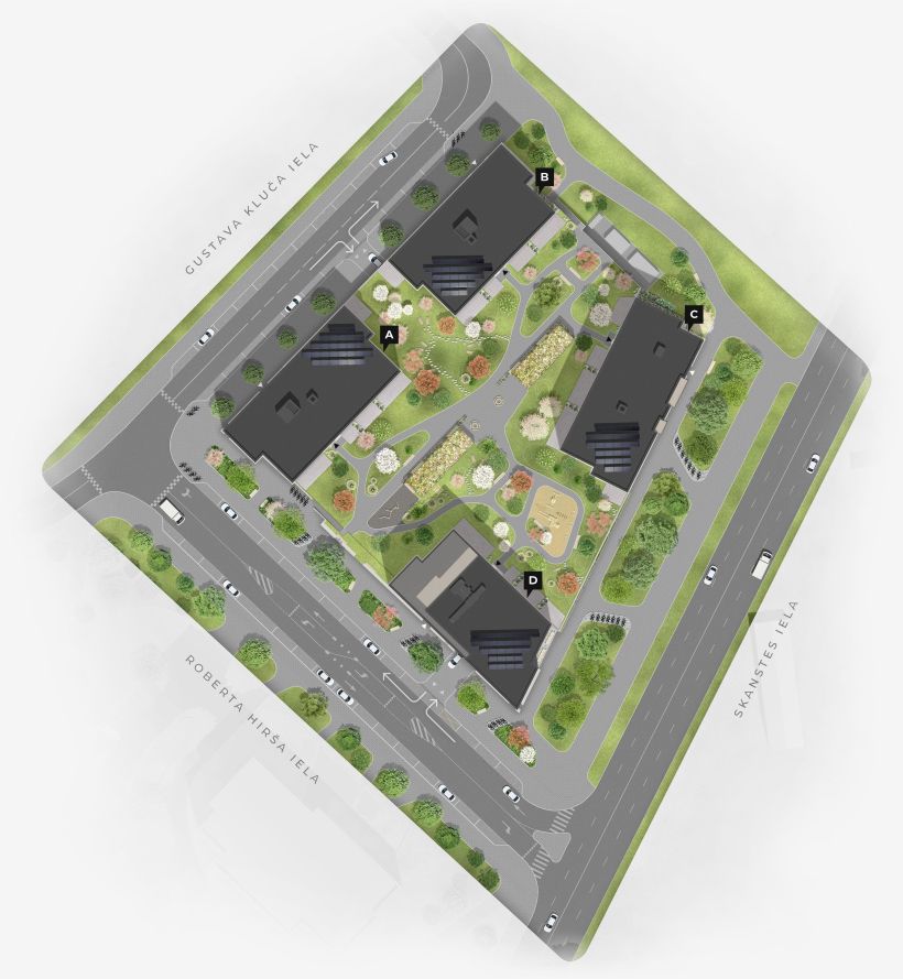 Gustava Kluča 10, Rīga ģenplāns