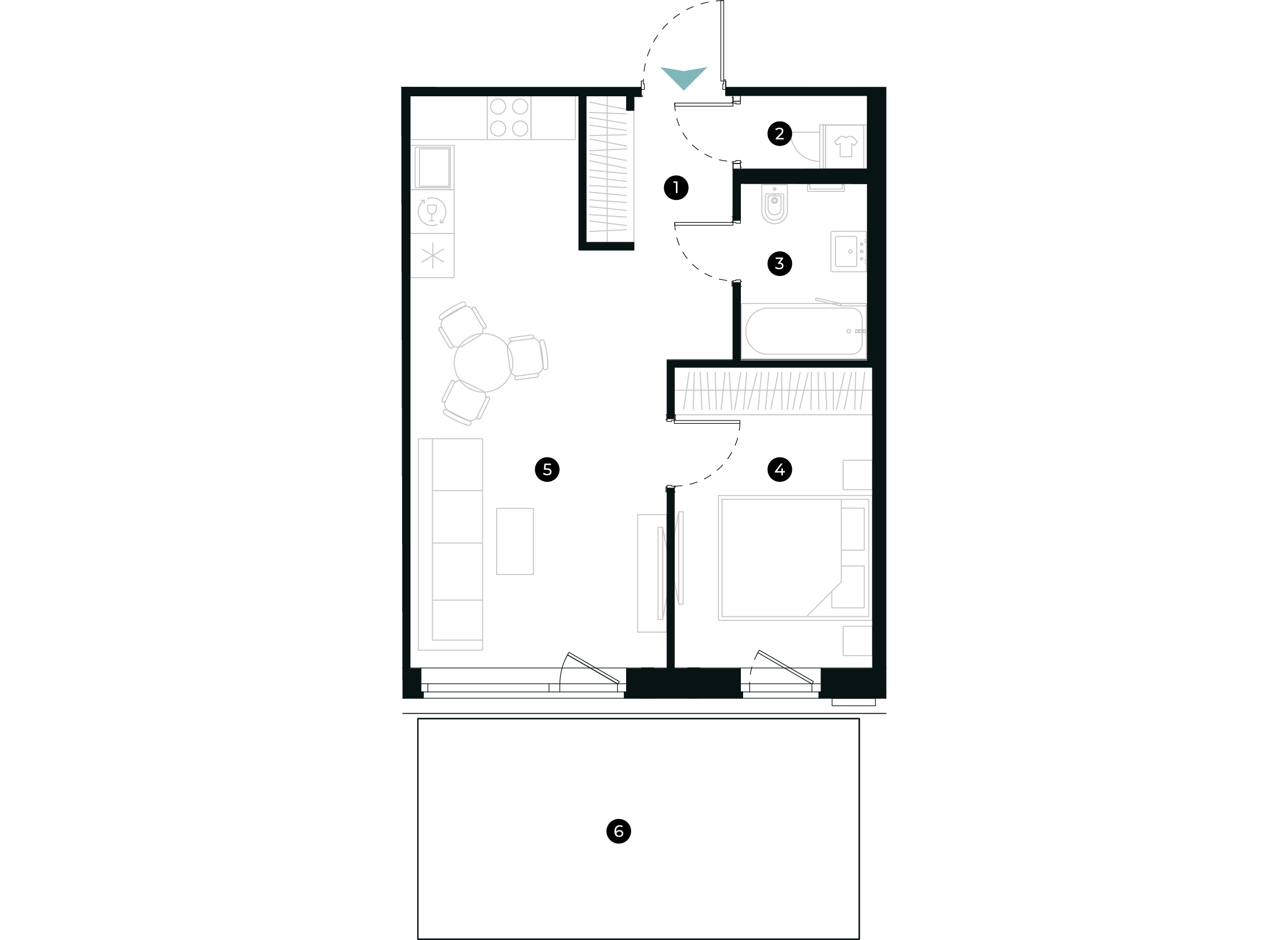 New Hanza apartamenti dzīvokļa plānojums