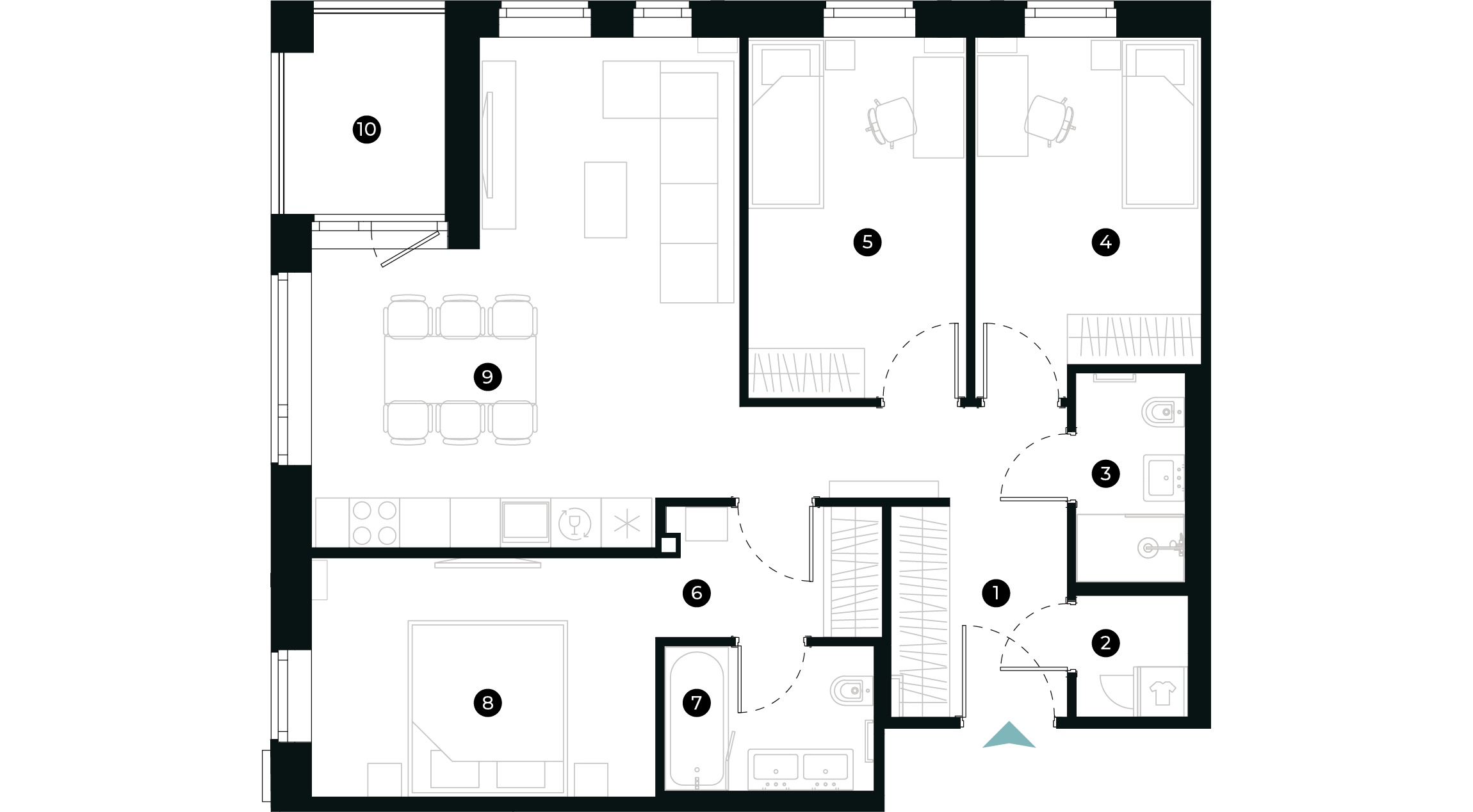 New Hanza apartamenti dzīvokļa plānojums