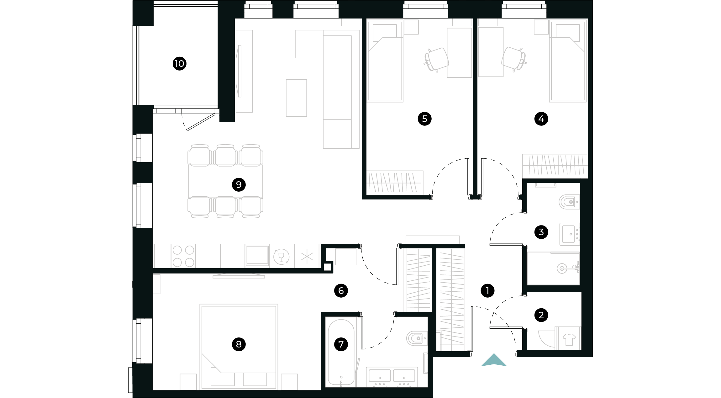 New Hanza apartamenti dzīvokļa plānojums