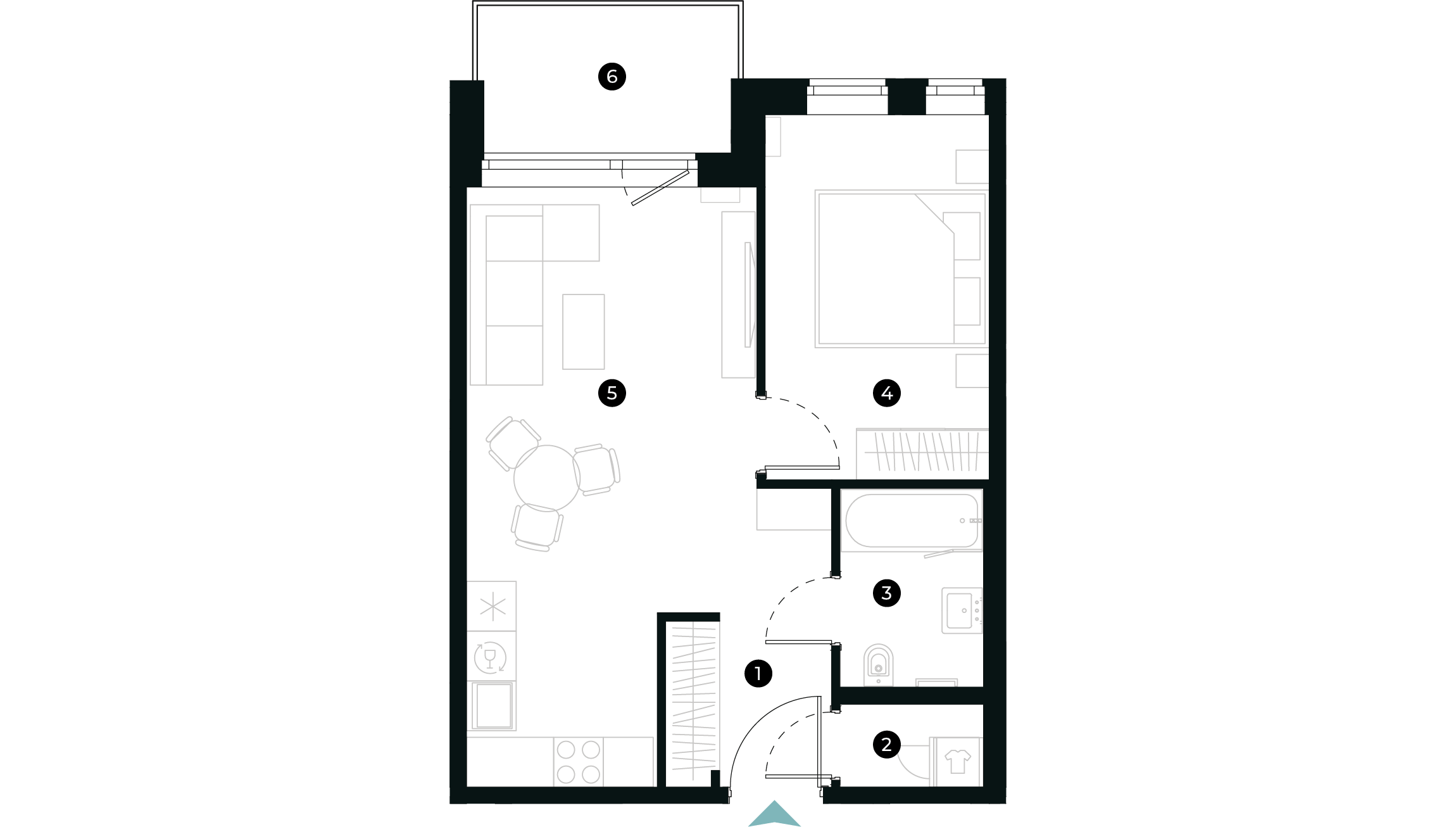 New Hanza apartamenti dzīvokļa plānojums
