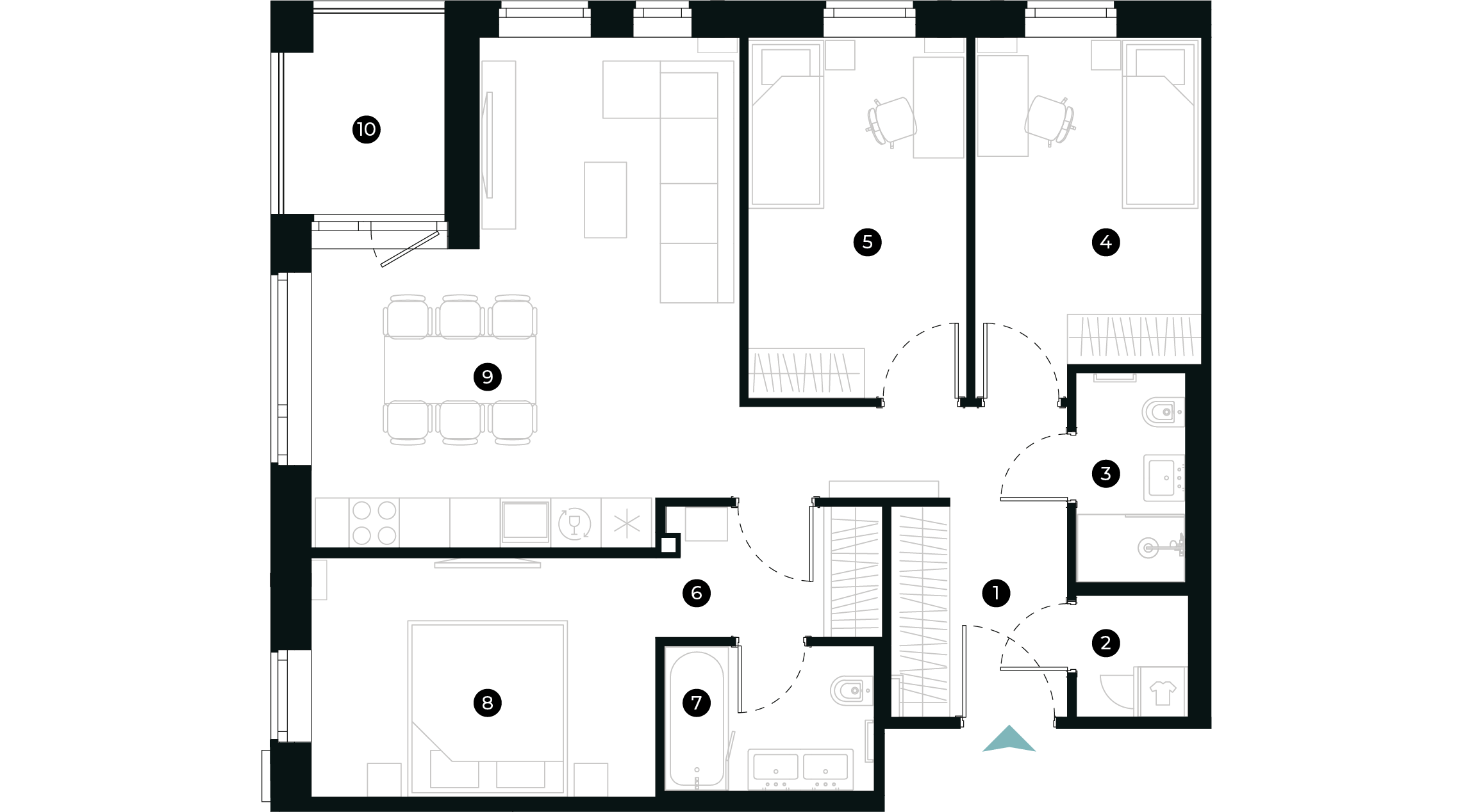New Hanza apartamenti dzīvokļa plānojums