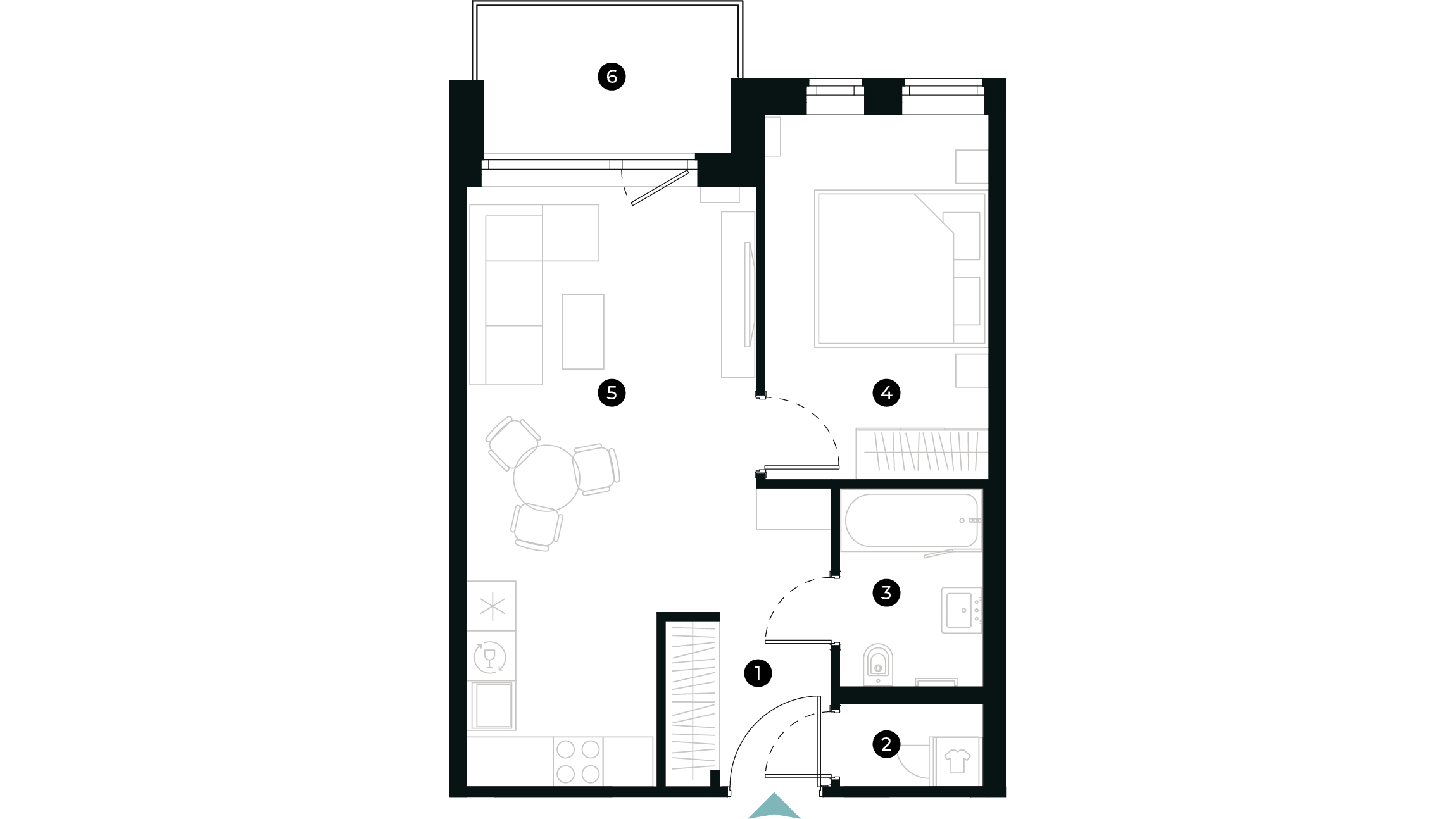 New Hanza apartamenti dzīvokļa plānojums