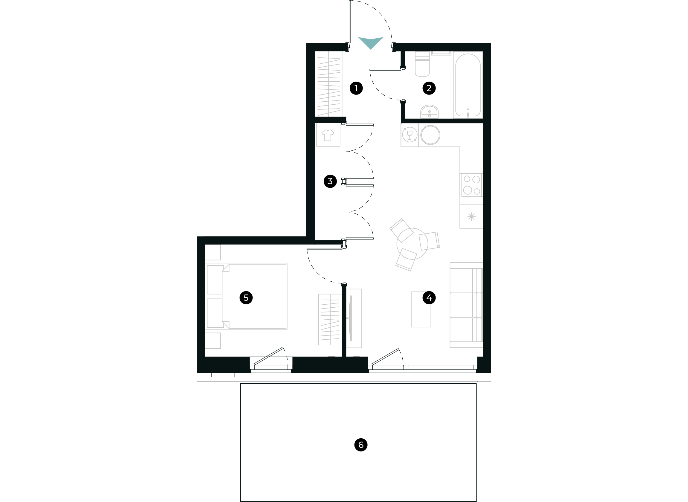 New Hanza apartamenti dzīvokļa plānojums