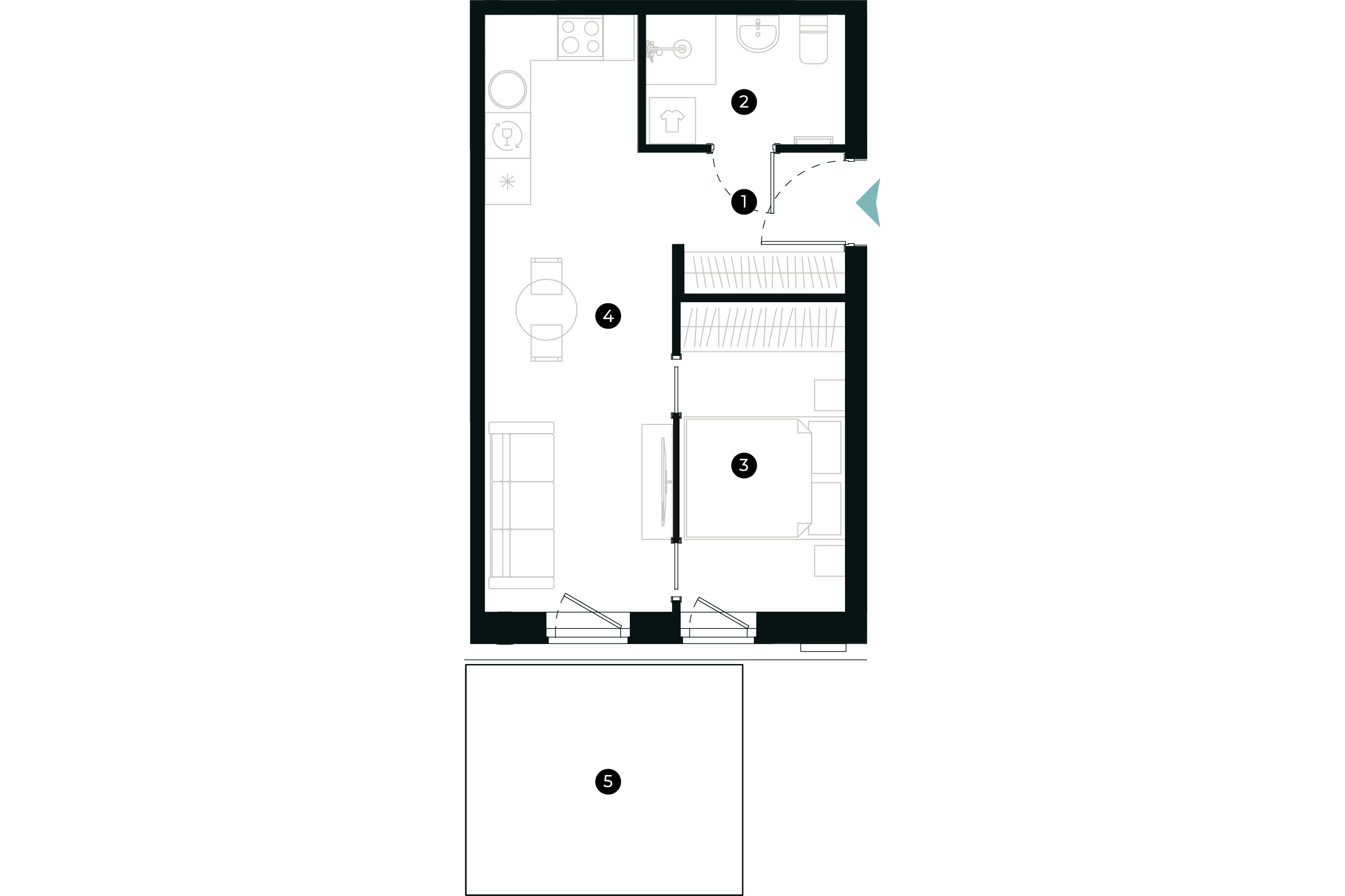 New Hanza apartamenti dzīvokļa plānojums