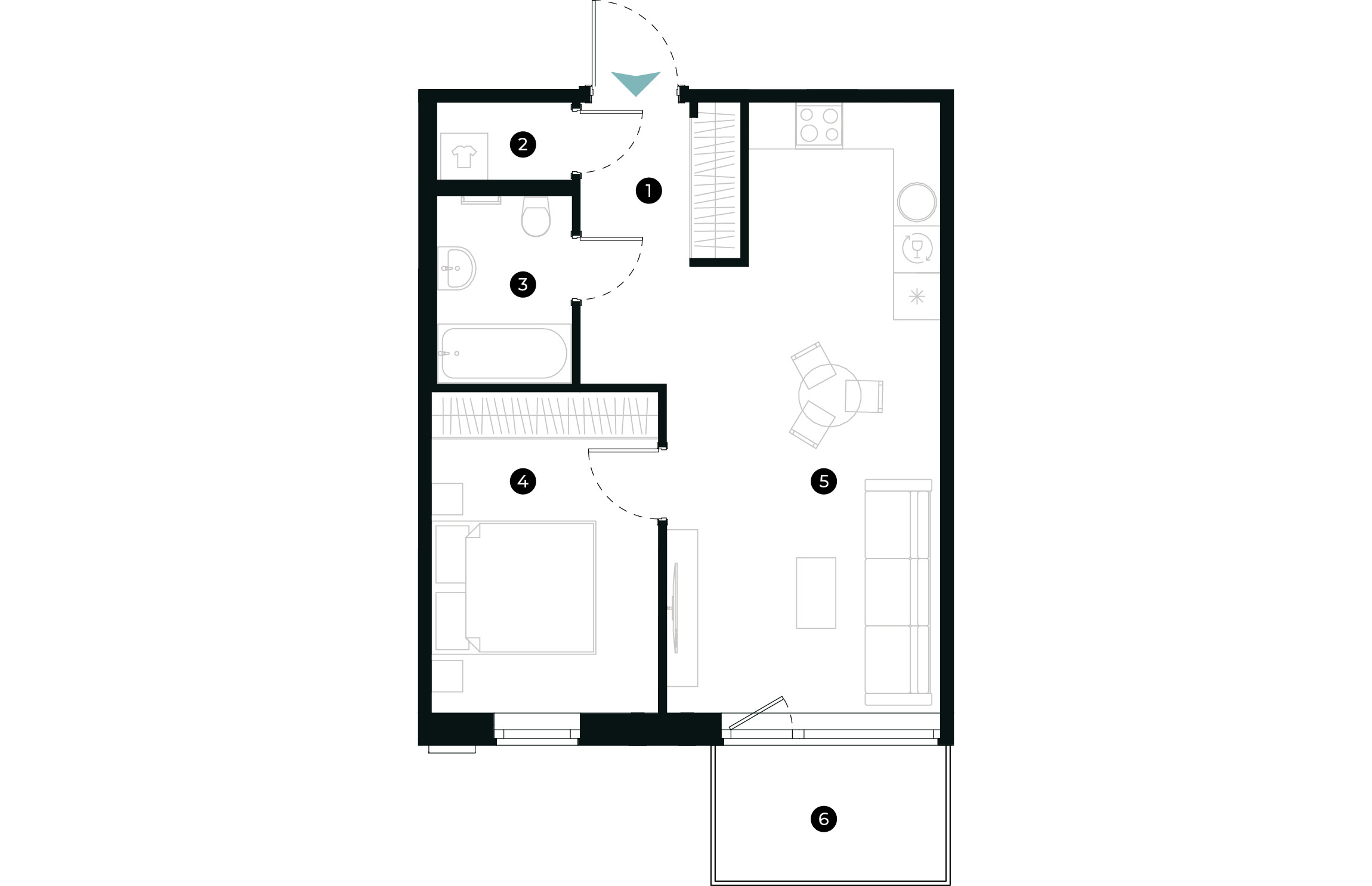 New Hanza apartamenti dzīvokļa plānojums