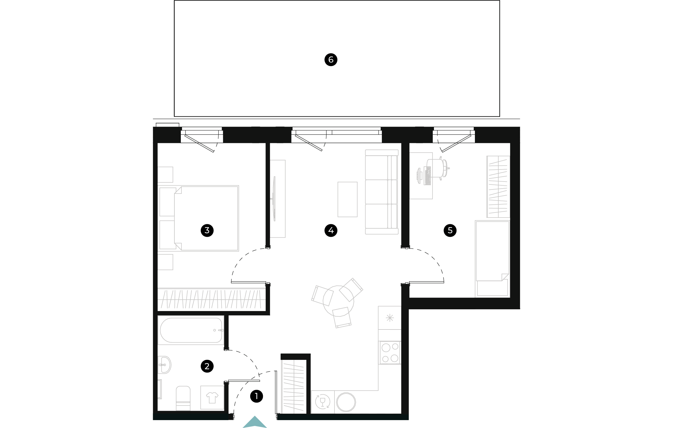 New Hanza apartamenti dzīvokļa plānojums