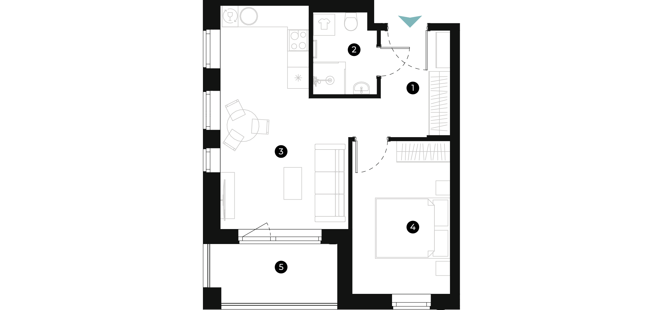 New Hanza apartamenti dzīvokļa plānojums