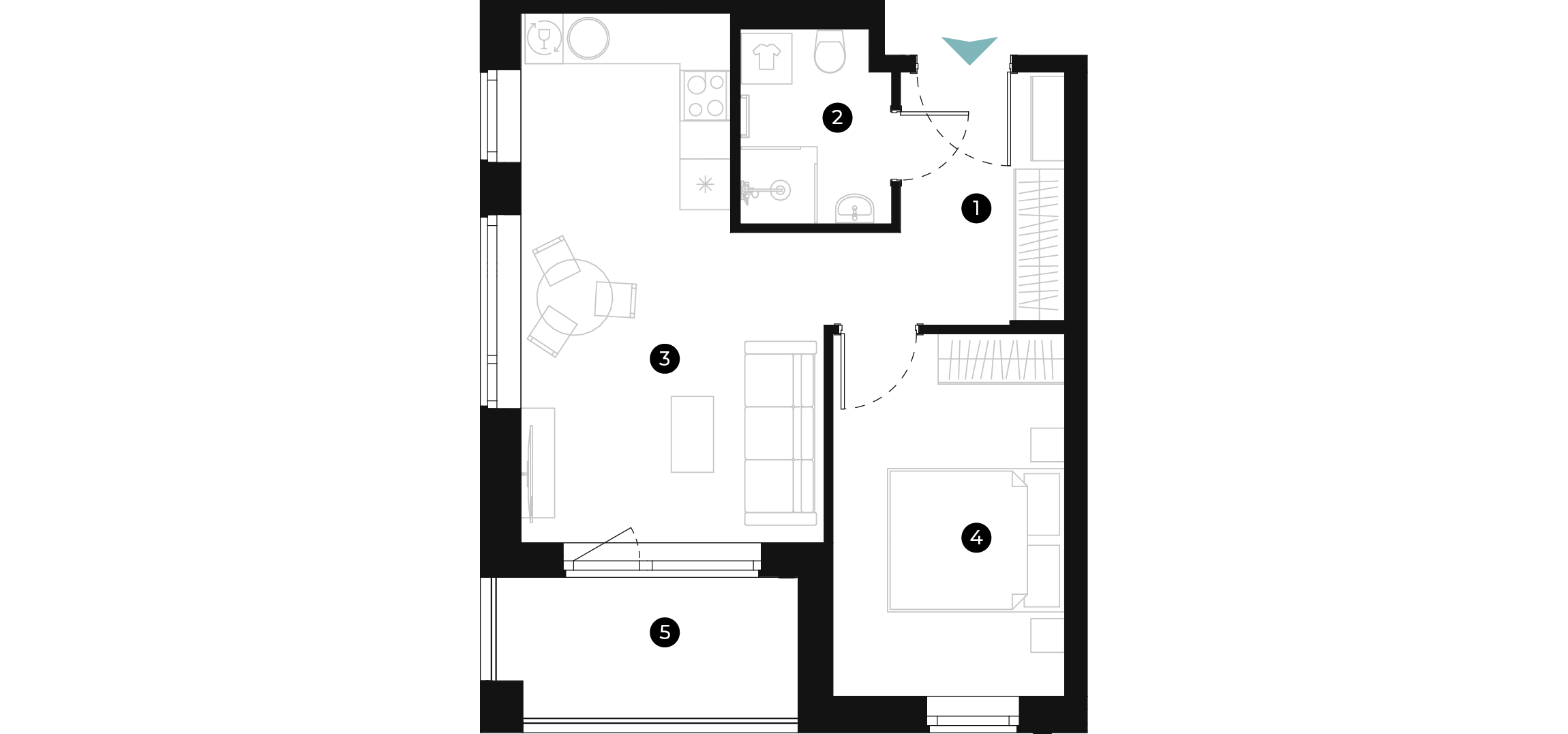 New Hanza apartamenti dzīvokļa plānojums