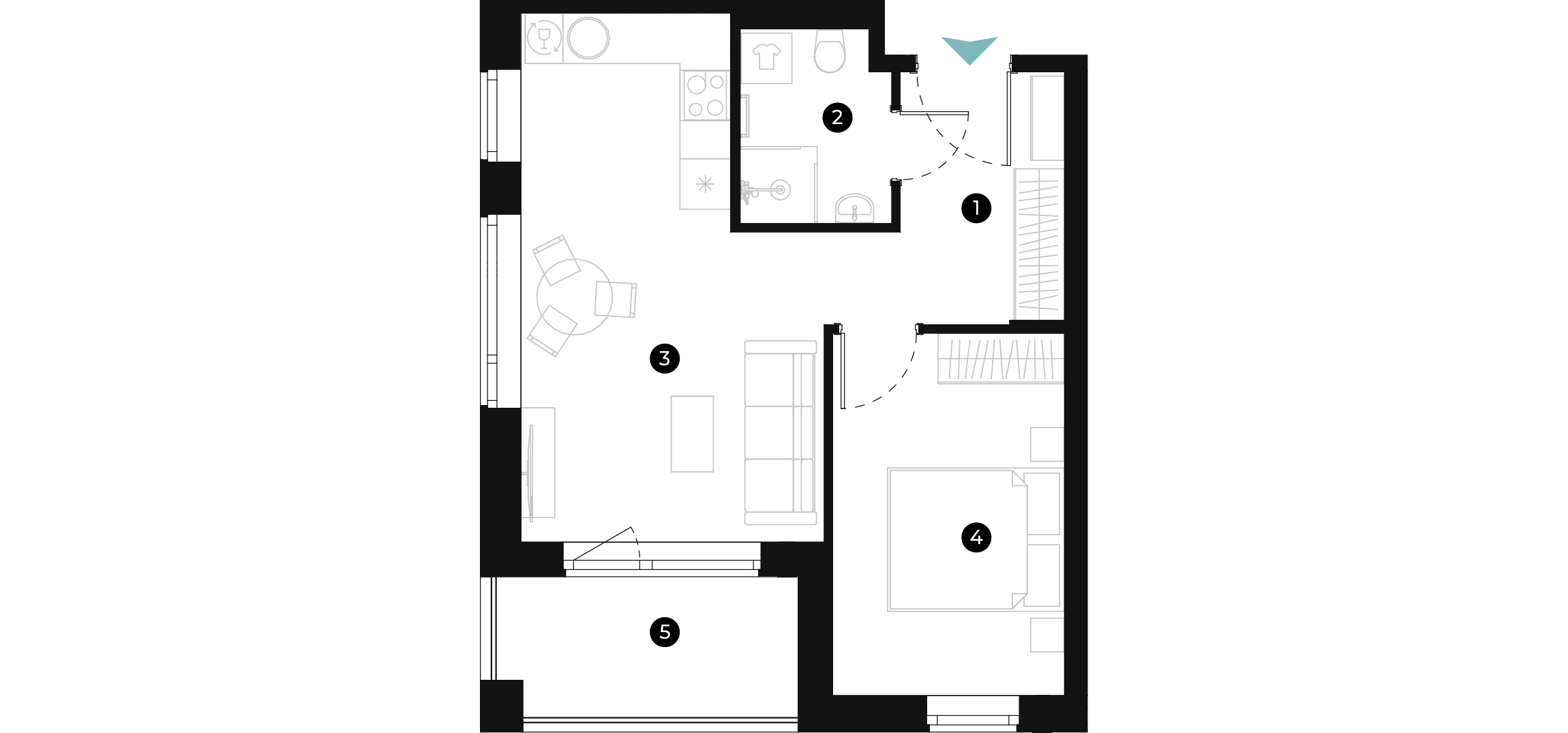 New Hanza apartamenti dzīvokļa plānojums