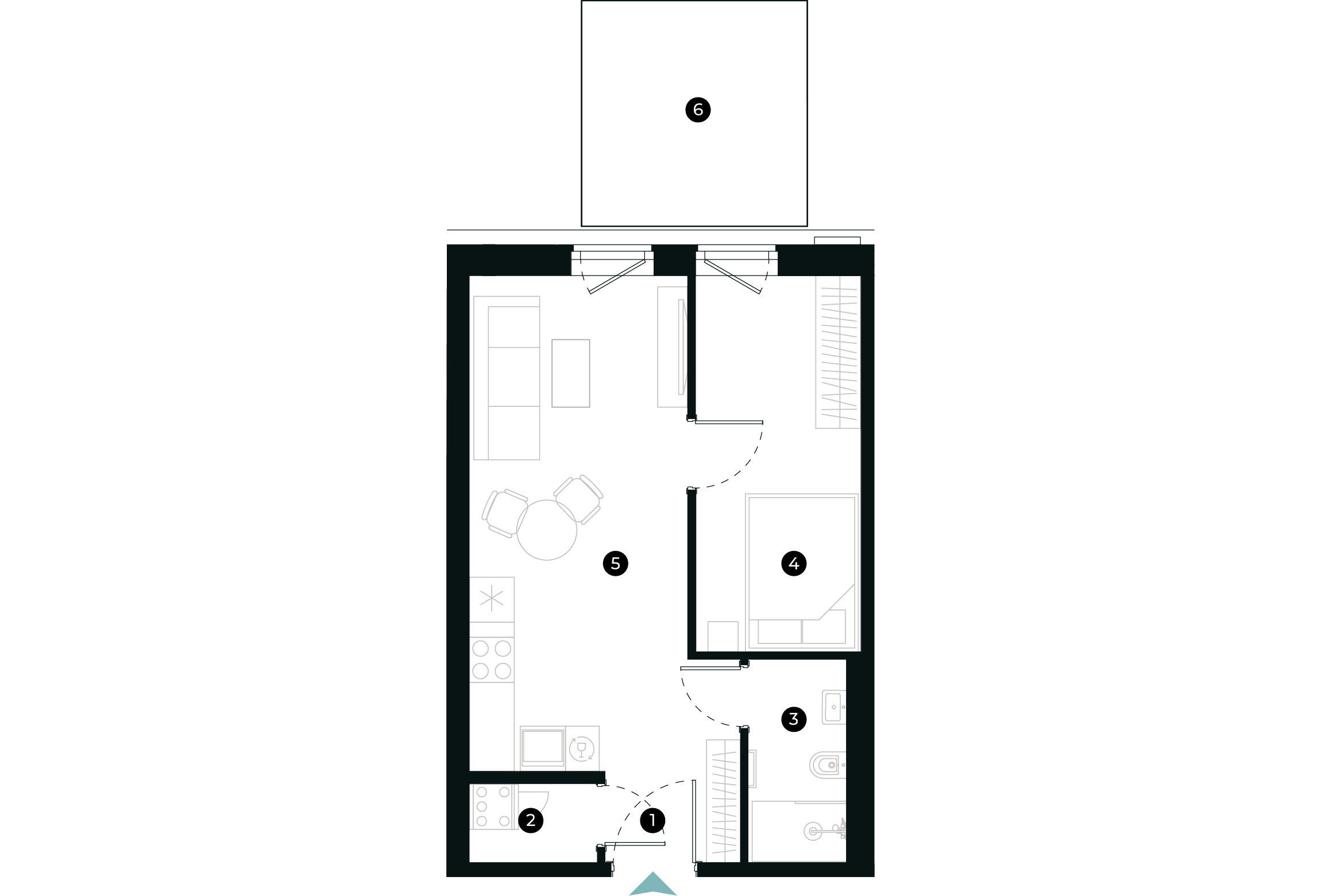 New Hanza apartamenti dzīvokļa plānojums