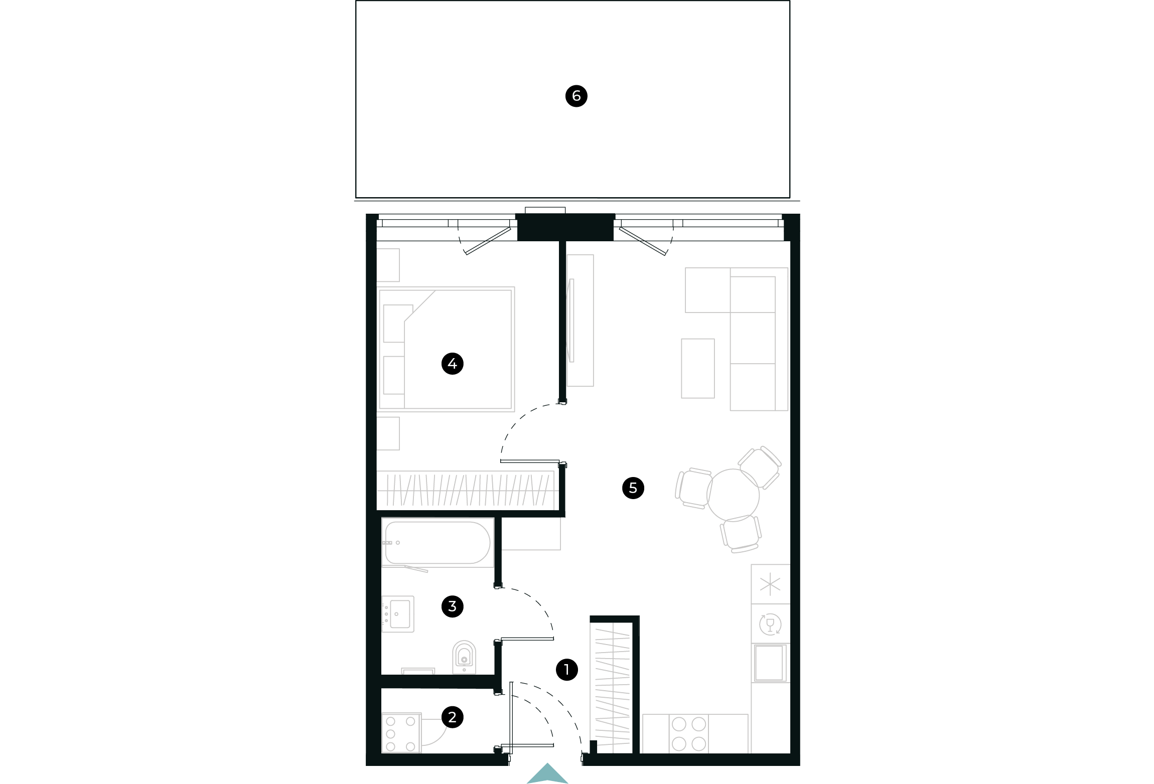 New Hanza apartamenti dzīvokļa plānojums