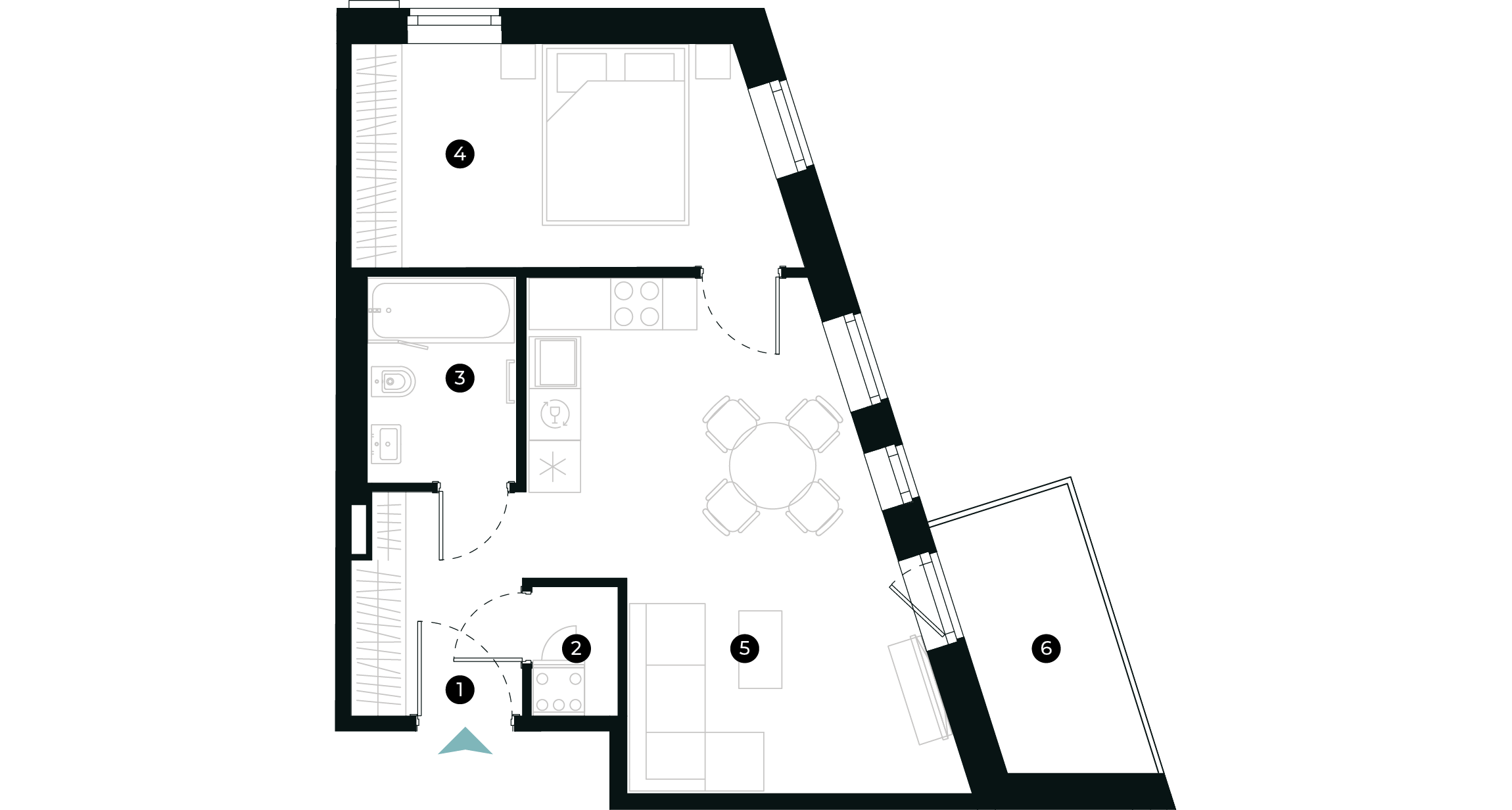 New Hanza apartamenti dzīvokļa plānojums