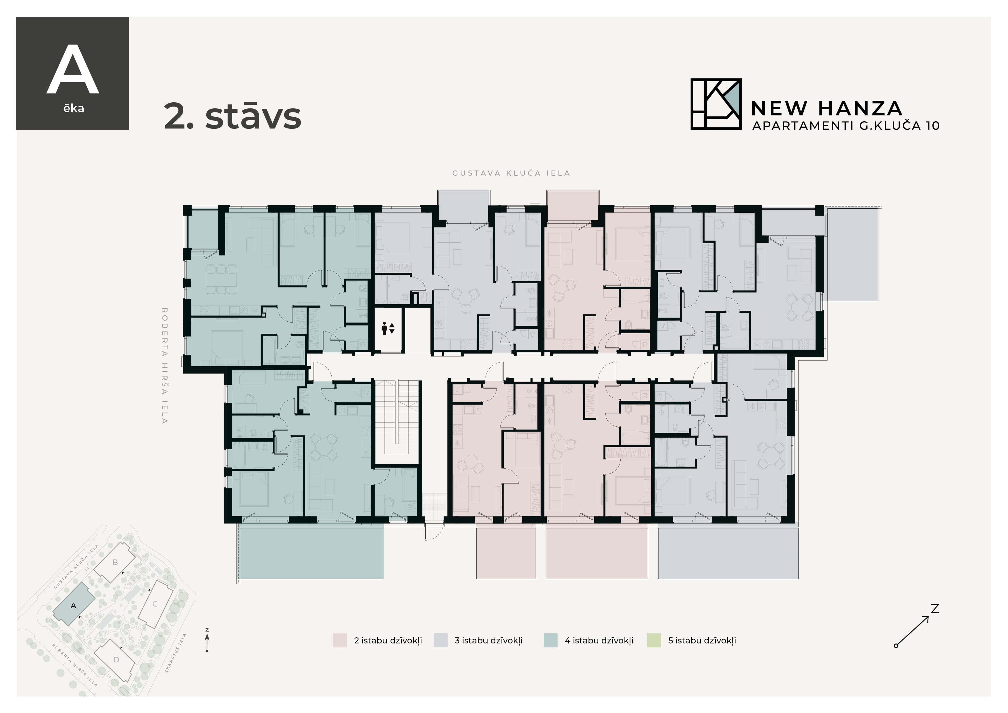 New Hanza apartamenti floorplan