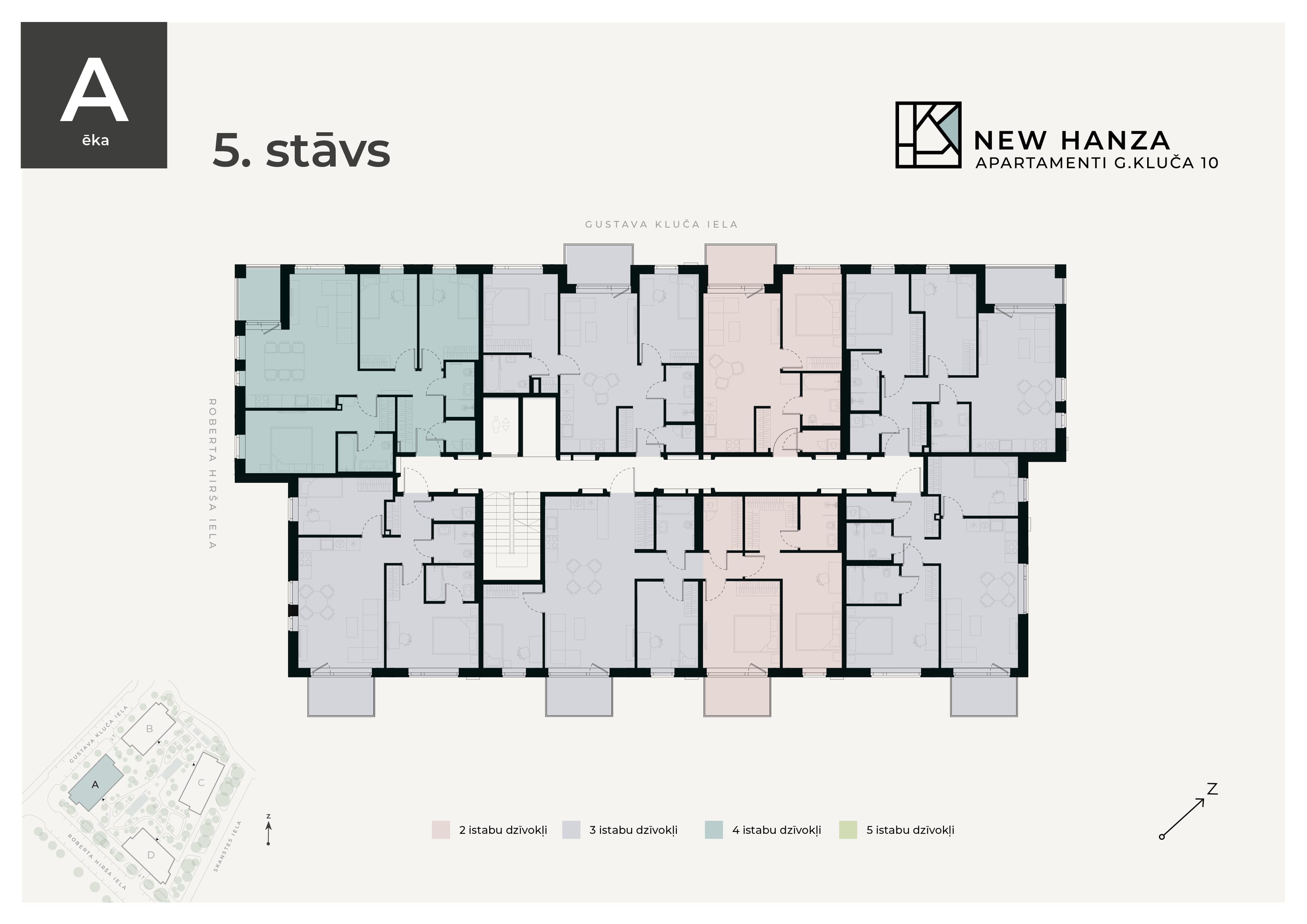 New Hanza apartamenti floorplan