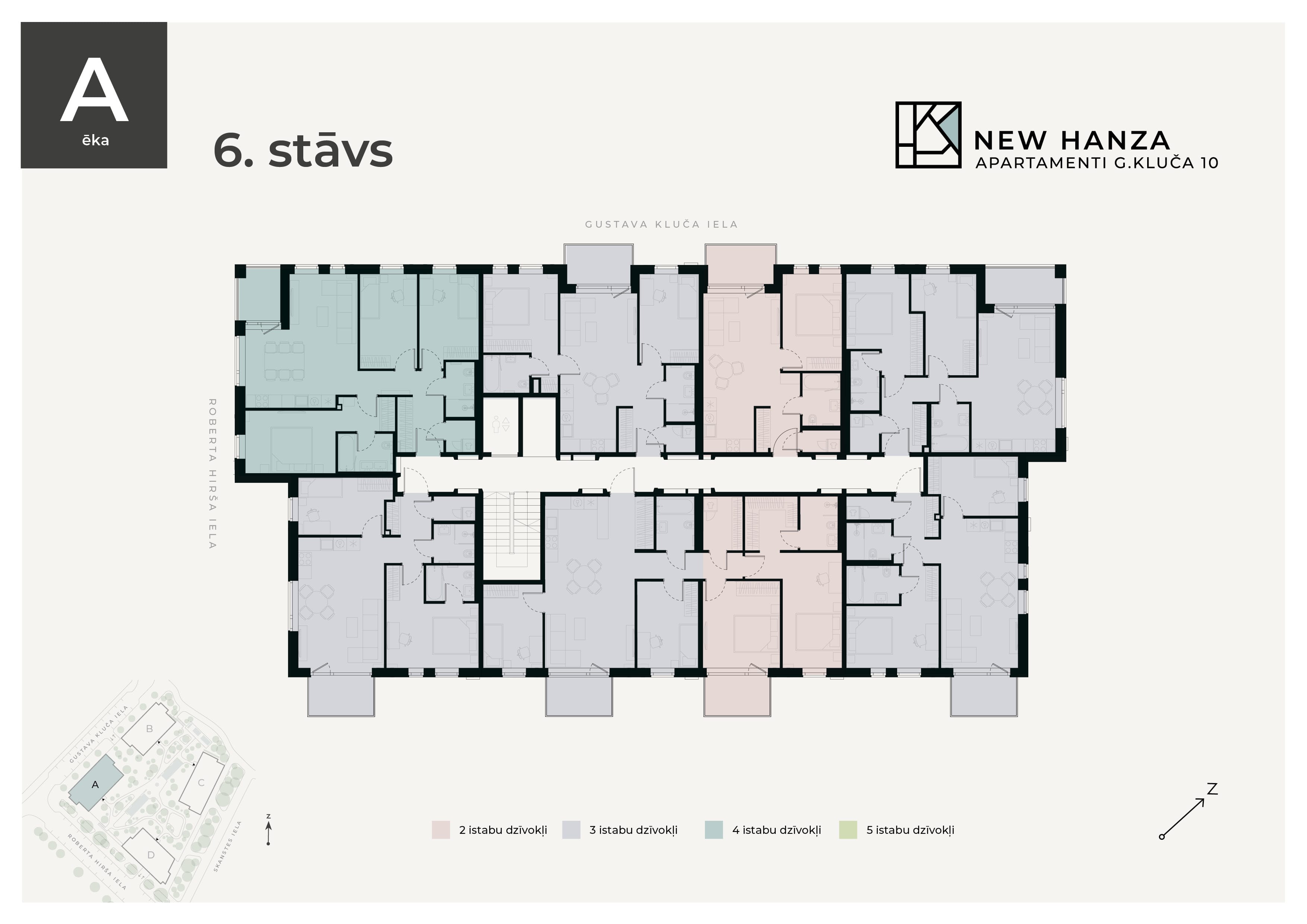 New Hanza apartamenti floorplan