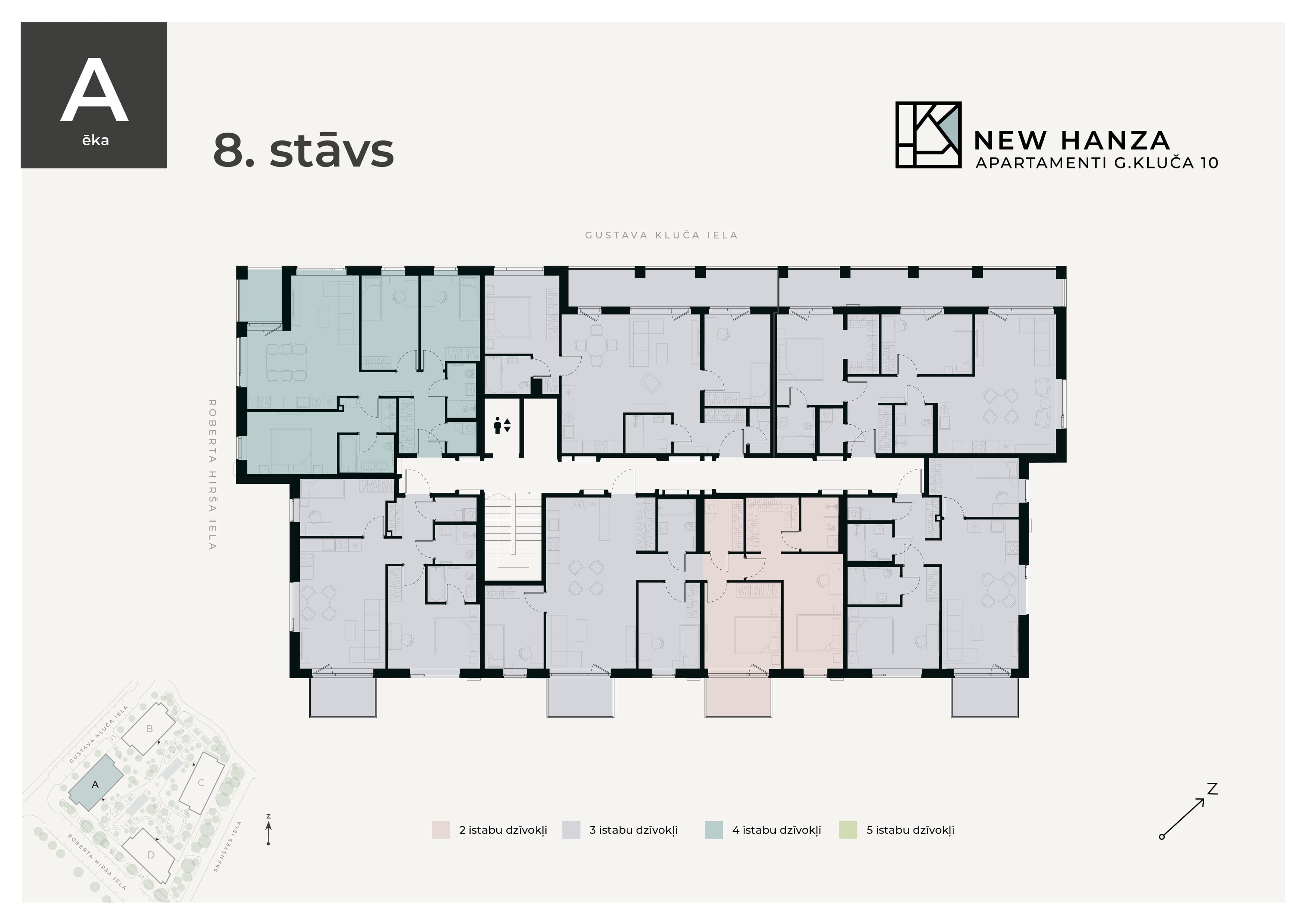 New Hanza apartamenti floorplan