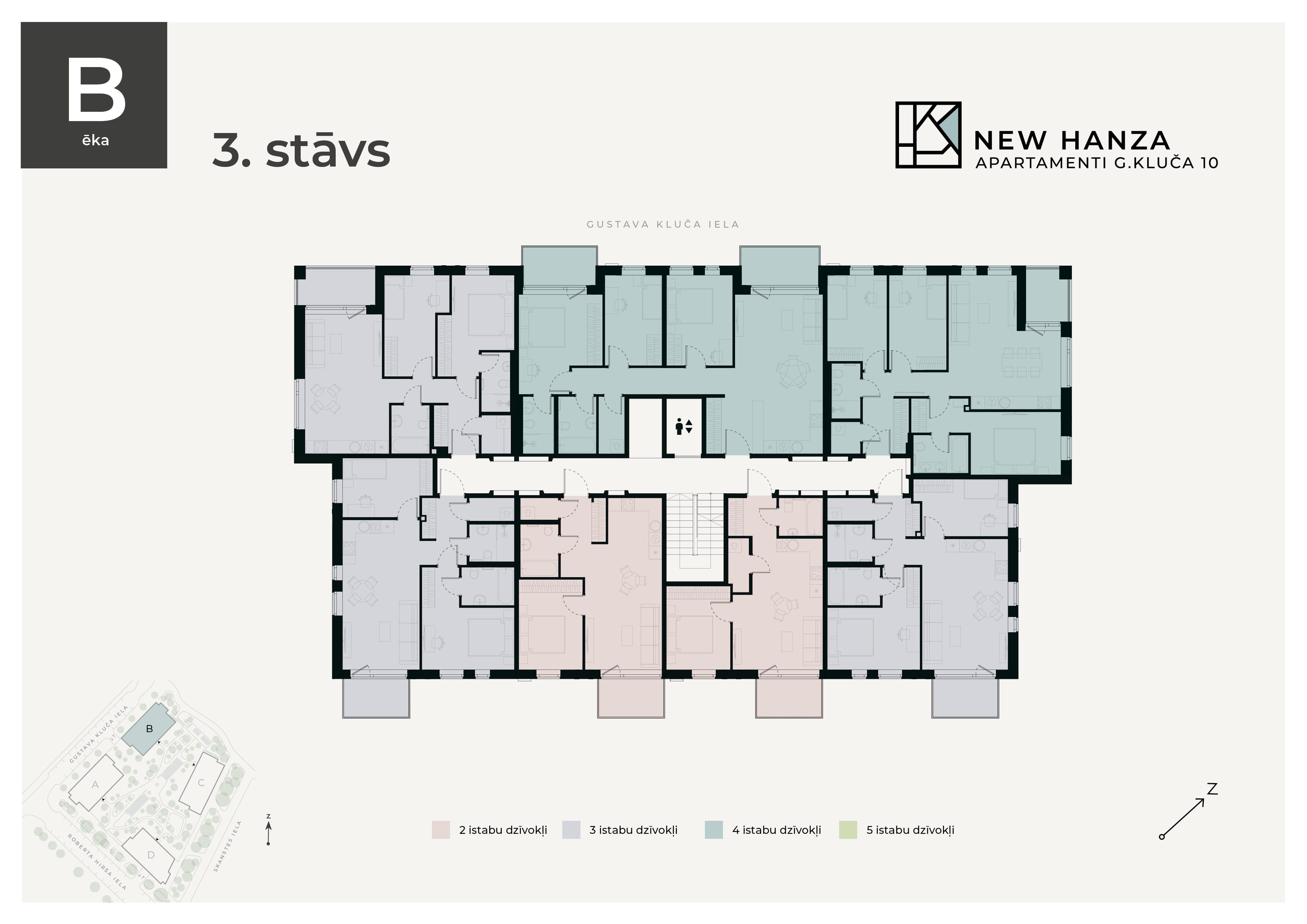 New Hanza apartamenti floorplan