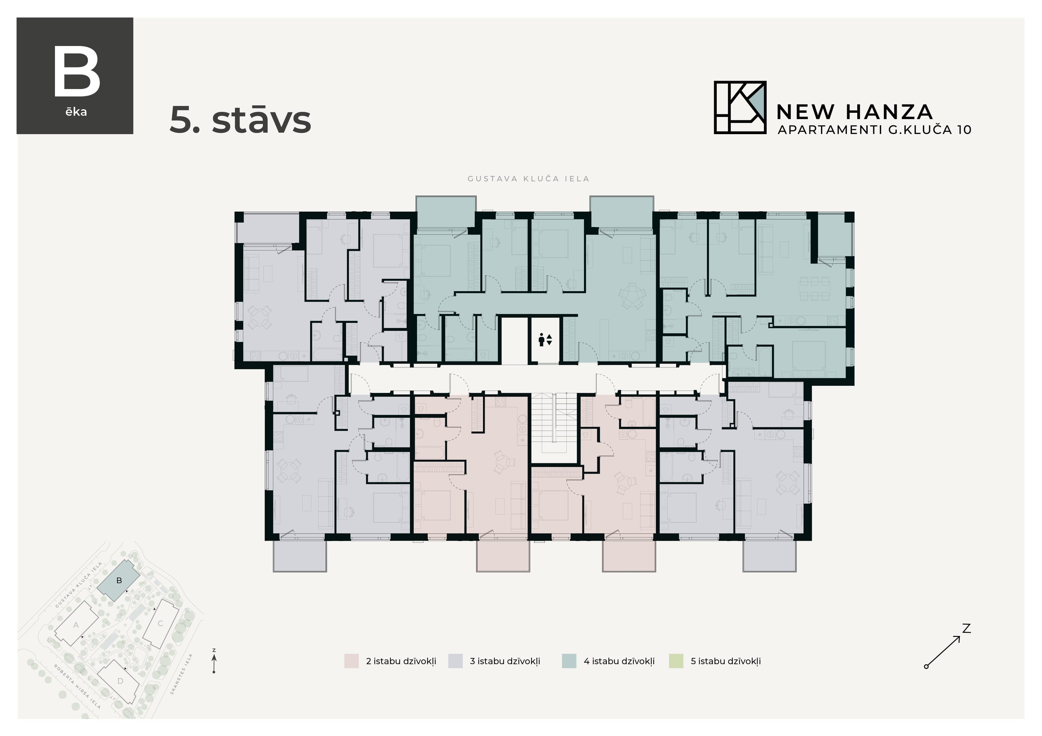 New Hanza apartamenti floorplan