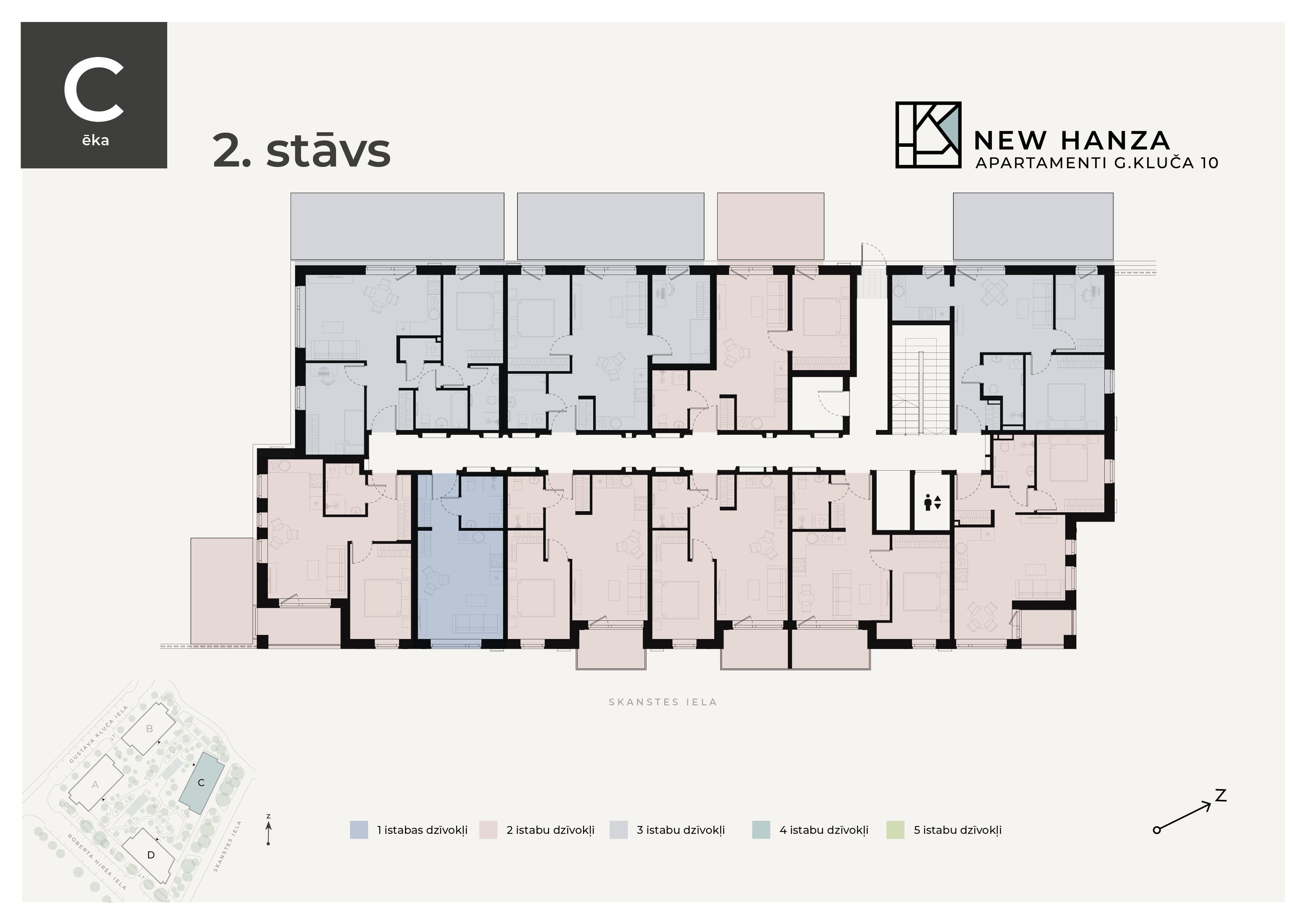 New Hanza apartamenti floorplan