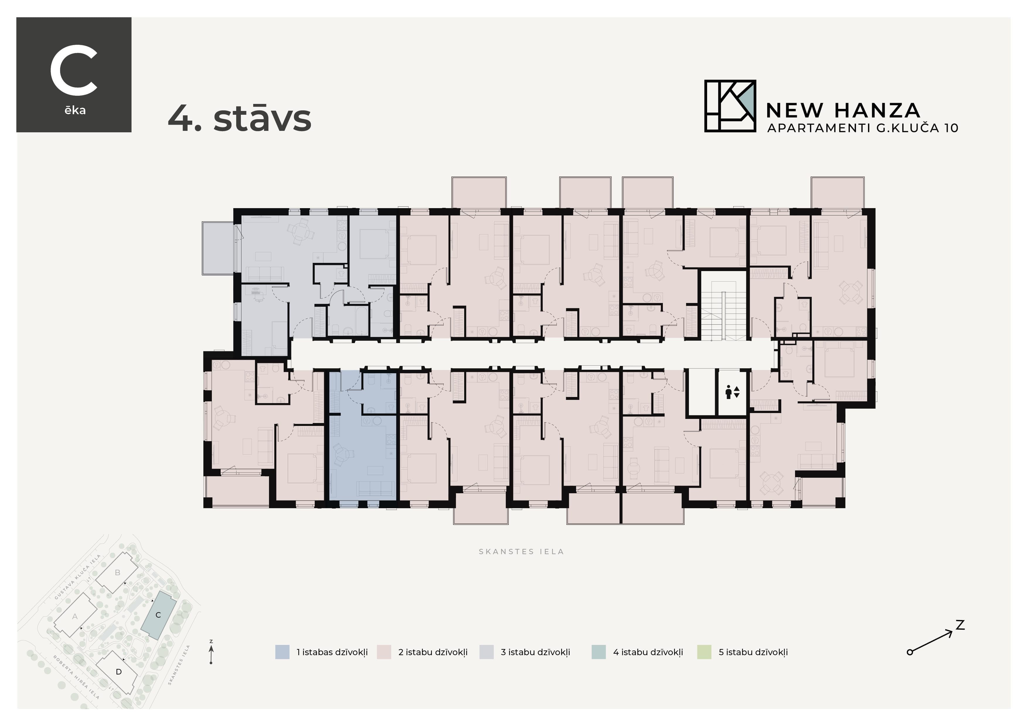 New Hanza apartamenti floorplan