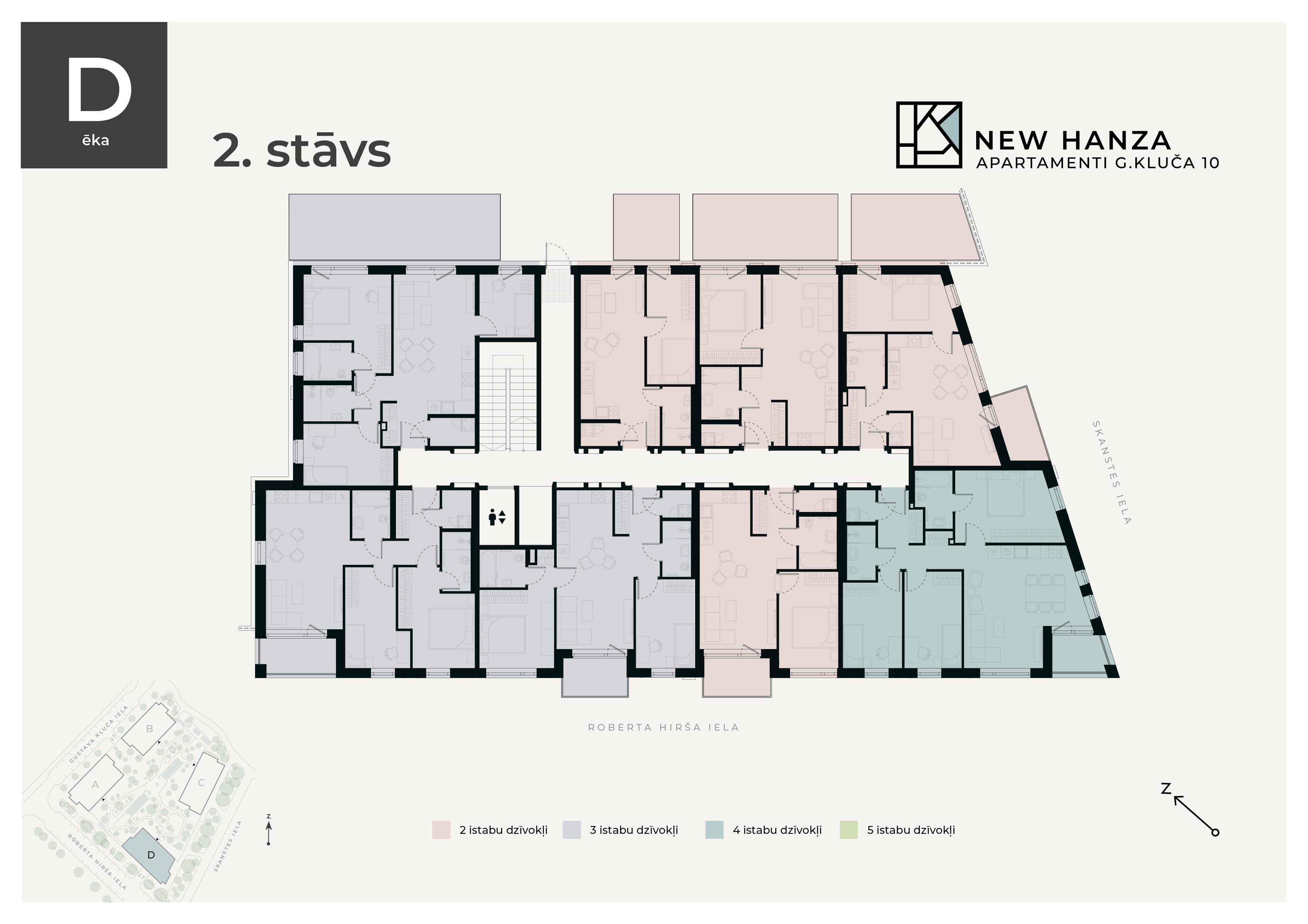 New Hanza apartamenti floorplan