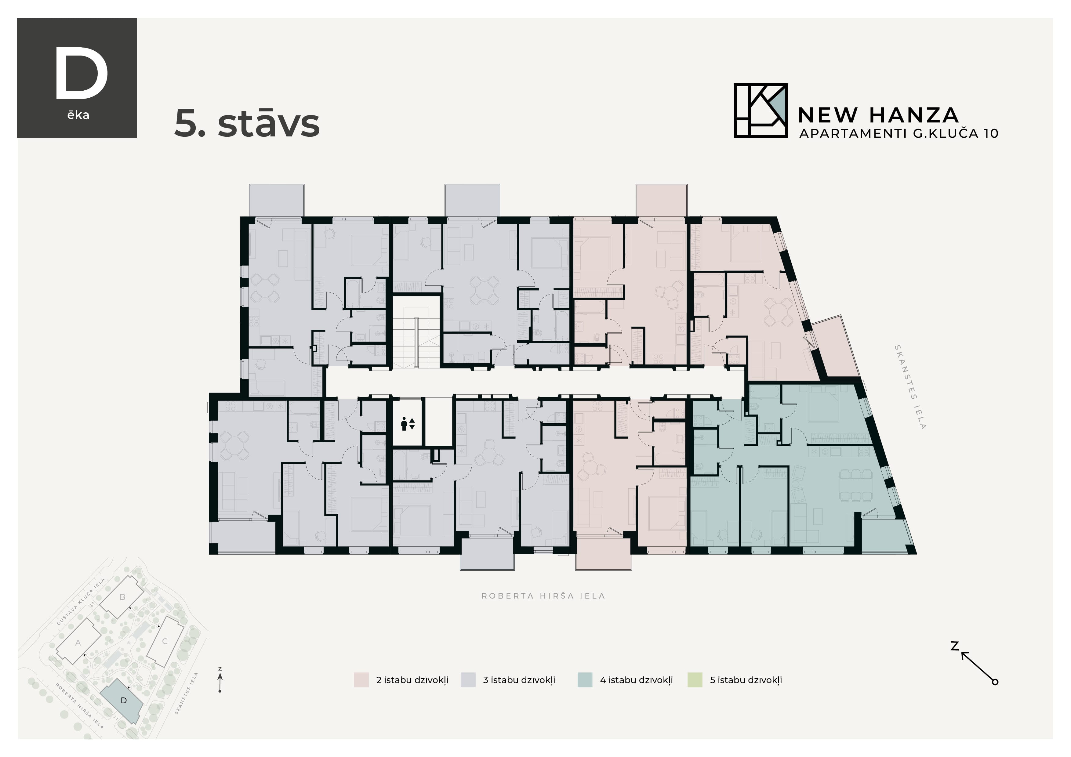 New Hanza apartamenti floorplan