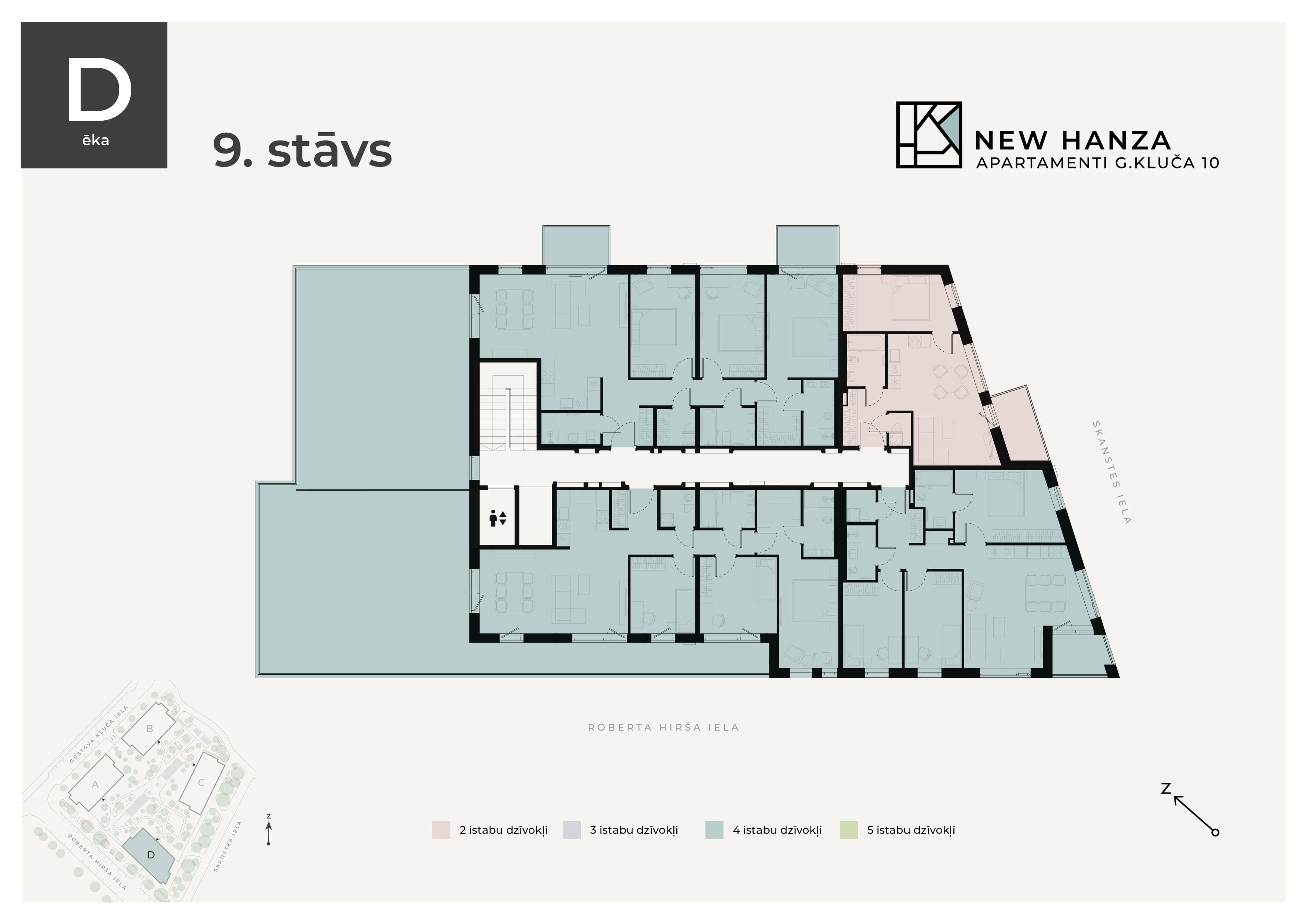 New Hanza apartamenti floorplan
